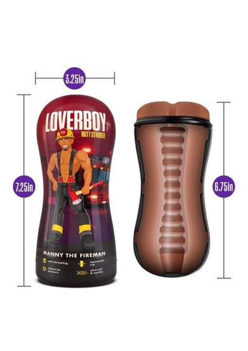 Coverboy Manny The Fireman Self Lubricating Anal Pocket Stroker - Caramel