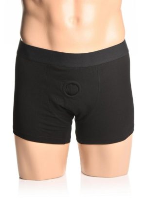 Strap U Armor Mens Boxer Harness with O-Ring - Large/XLarge - Black