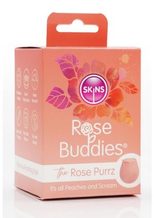 Skins Rose Buddies Rose Purrz Rechargeable Silicone Clitoral Vibrator - Peach