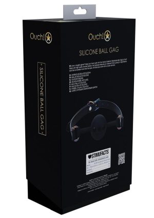 Ouch! Venice Collection Silicone Ball Gag - Black