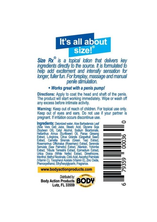 Size RX Male Enhancement Gel 2 Ounce - Image 2