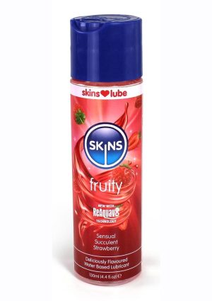 Skins Strawberry Water Based Lubricant 4.4oz