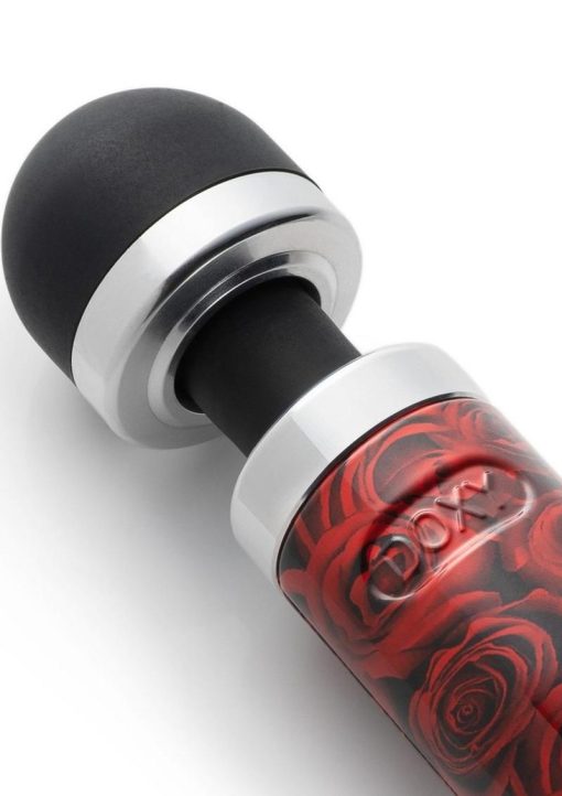 Doxy Die Cast 3 Wand Plug-In Wand Massager - Rose Pattern Red/Black