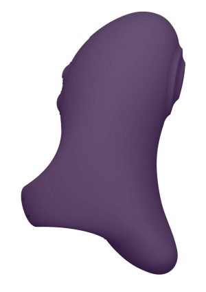 Vive Hana Rechargeable Silicone Pulse Wave Finger Vibrator - Purple