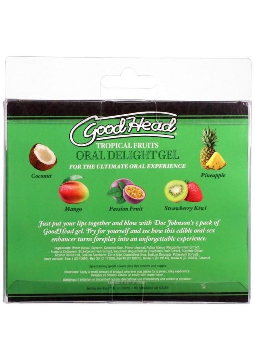 GoodHead Oral Delight Gel Tropical Fruits (5 Pack) 1oz. - Image 2