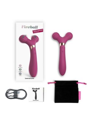 Fireball Rechargeable Silicone Body Massager and Vibrator - Plum Star