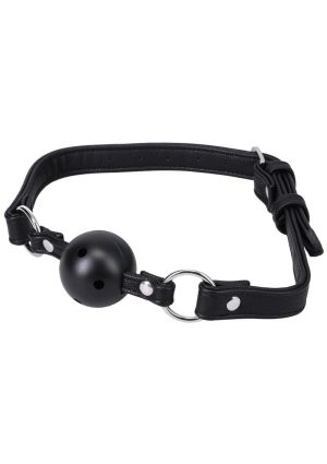 In a Bag Vegan Leather Ball Gag - Black