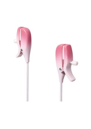 Lovense Gemini Rechargeable Silicone App-Control Nipple Clamps - Pink