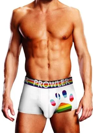 Prowler White Oversized Paw Trunk - XL - White/Rainbow