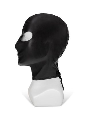 ME YOU US Hood with Eyes PU Leather Bondage Hood - Black