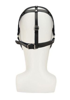 ME YOU US Web Hood PU Leather Bondage Hood - Black