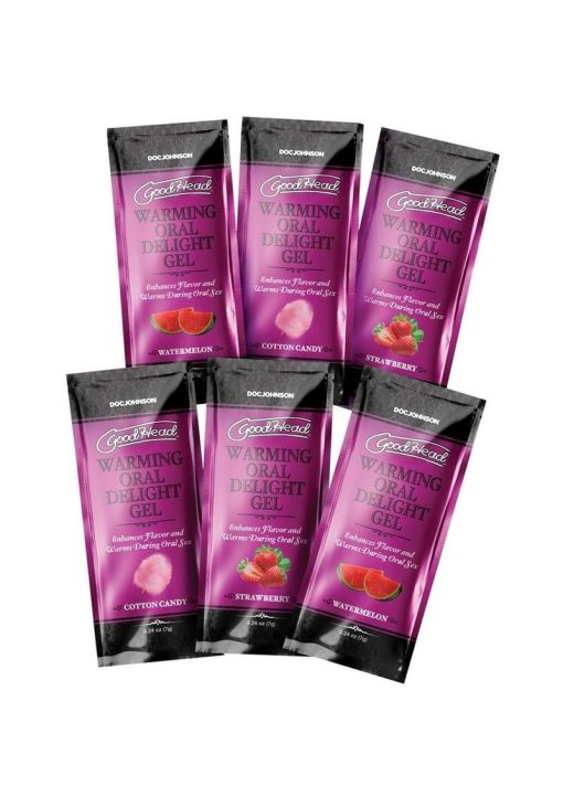 GoodHead Warming Oral Delight Gel .24oz Bulk (48 Pieces) - Assorted