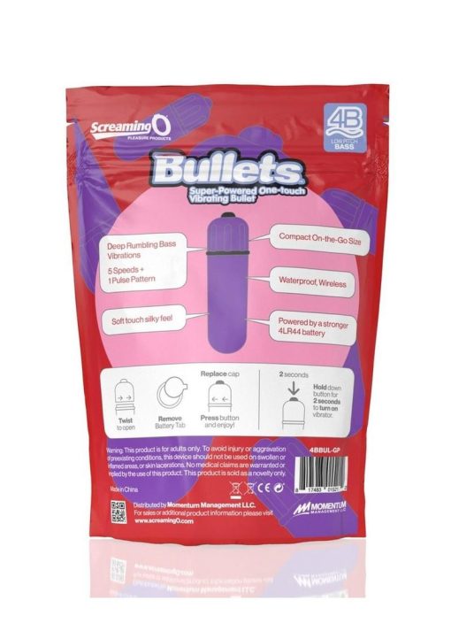 Screaming O 4B Bullet Vibrator - Grape