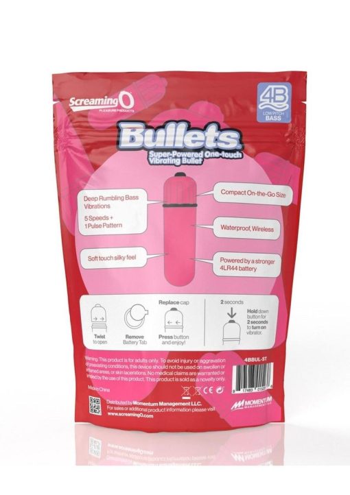Screaming O 4B Bullet Vibrator - Strawberry