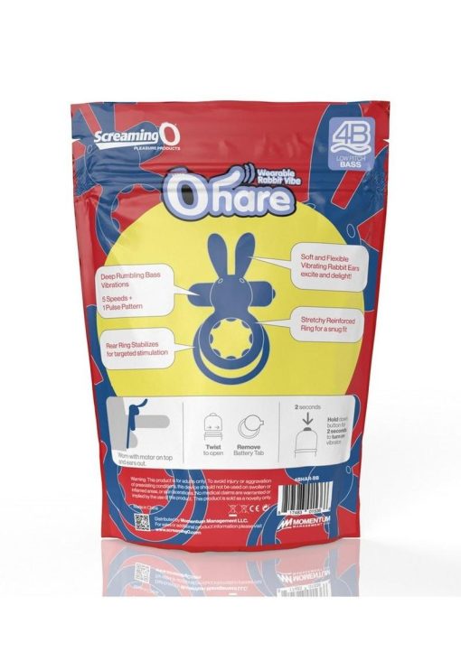 Screaming O 4B Ohare Vibrating Cock Ring - Blueberry