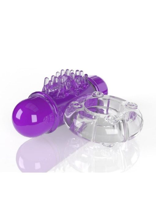 Screaming O 4B O Wow Vibrating Ring - Grape