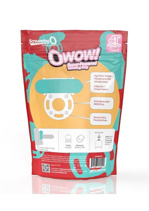 Screaming O 4T O Wow Vibrating Ring - Kiwi