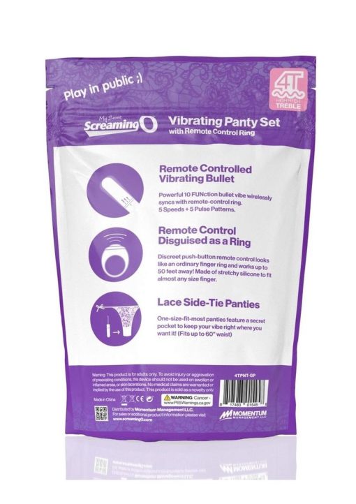 Screaming O My Secret 4T Panty Vibe with Remote Control - Grape