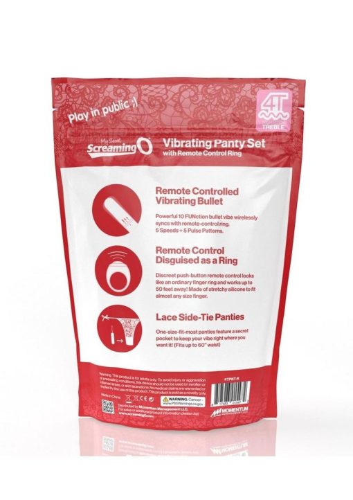 Screaming O My Secret 4T Panty Vibe with Remote Control - Red