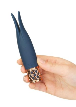 Pillow Talk Secrets Playful Rechargeable Silicone Massager - Blue/Rose Gold