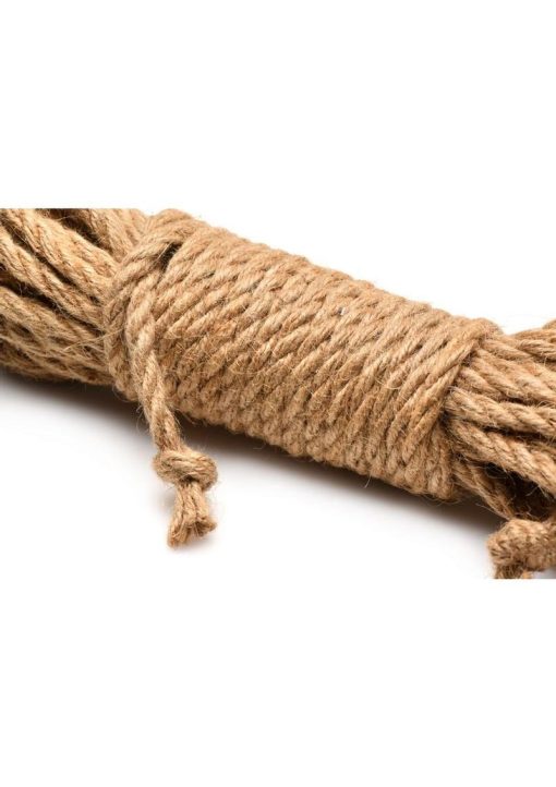 Master Series Tied Up Jute Bondage Rope 25ft - Tan