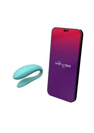 We-Vibe Sync Lite App Control Rechargeable Silicone Couples Vibrator - Aqua