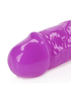 RealRock Double Dong Glow in the Dark Dildo 15in - Purple