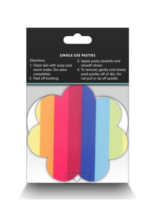 Pretty Pasties Pride Heart and Flower - Rainbow