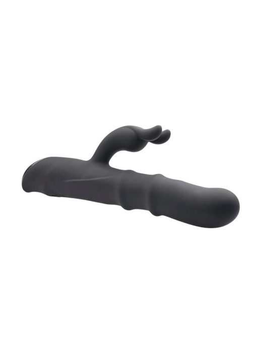 Ringmaster Rechargeable Silicone Rabbit Vibrator - Black