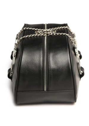 Master Series Cuffed and Loaded Travel Bag with Handcuff Handles - Black/Silver
