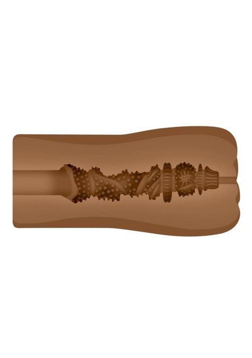 Zero Tolerance Tight Lipped Rechargeable Pussy Masturbator - Chocolate