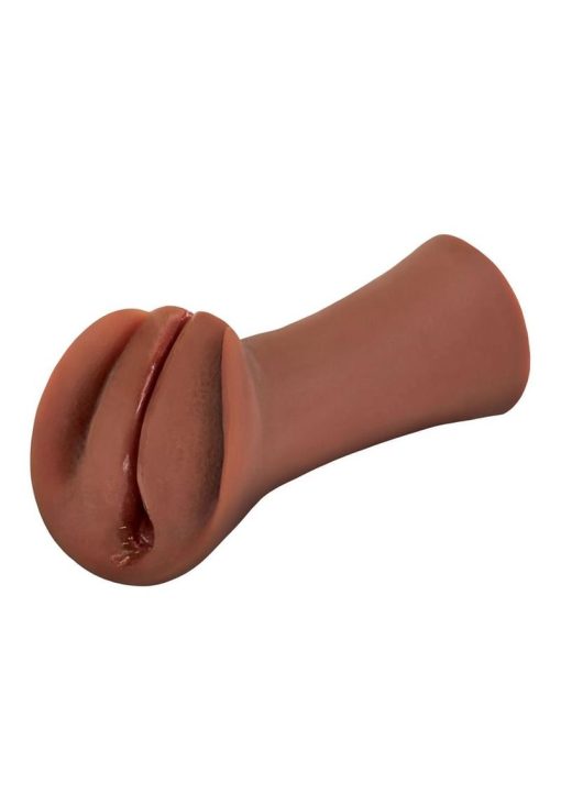 PDX Extreme Wet Pussies Slippery Slit Self Lubricating Stroker - Chocolate