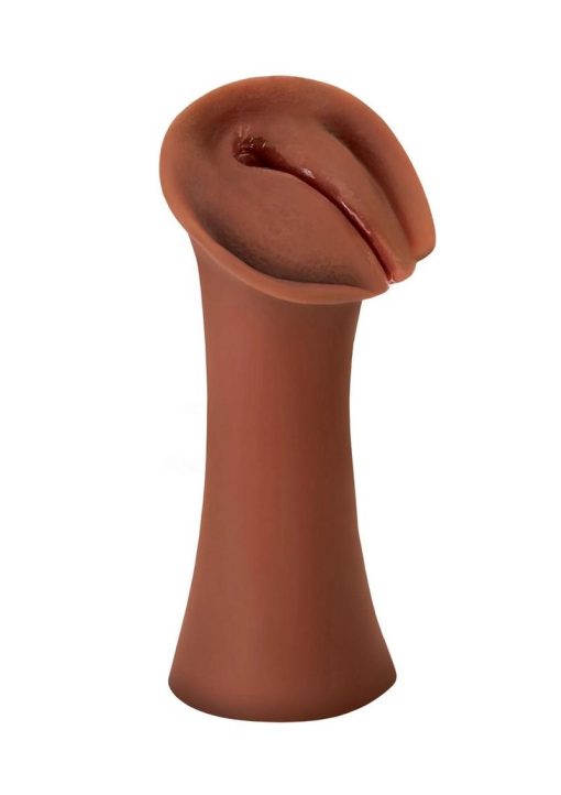 PDX Extreme Wet Pussies Slippery Slit Self Lubricating Stroker - Chocolate