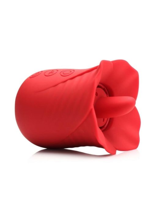 Bloomgasm Lily Lover Sucking and Vibrating Rechargeable Silicone Clitoral Stimulator - Red