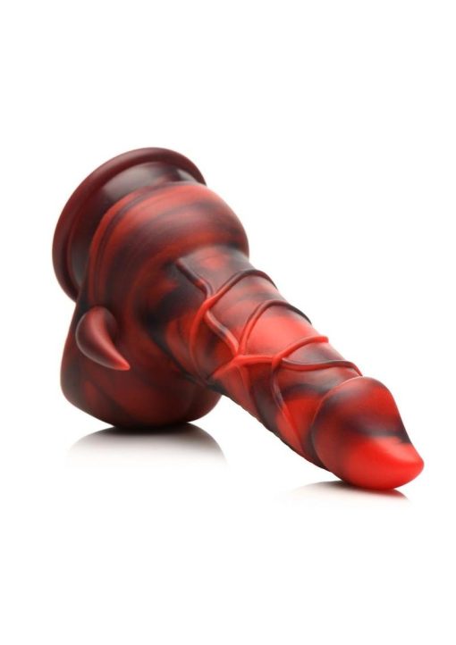 Creature Cocks Horny Devil Demon Silicone Dildo - Red/Black