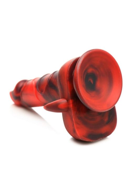 Creature Cocks Horny Devil Demon Silicone Dildo - Red/Black