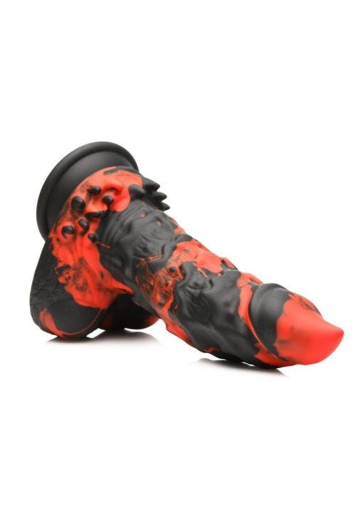Creature Cocks Fire Demon Monster Silicone Dildo - Black/Red