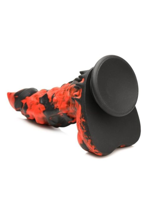 Creature Cocks Fire Demon Monster Silicone Dildo - Black/Red