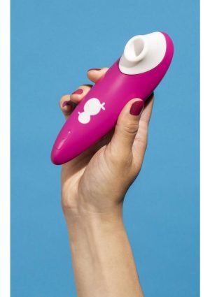 Romp Shine Rechargeable Silicone Clitoral Air Stimulator - Pink/White