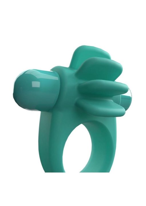 4T Skooch Vibrating Cock Ring with Clitoral Stimulator - Kiwi