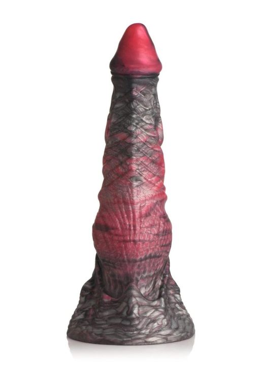 Creature Cocks Hades Silicone Dildo - Large - Black/Red