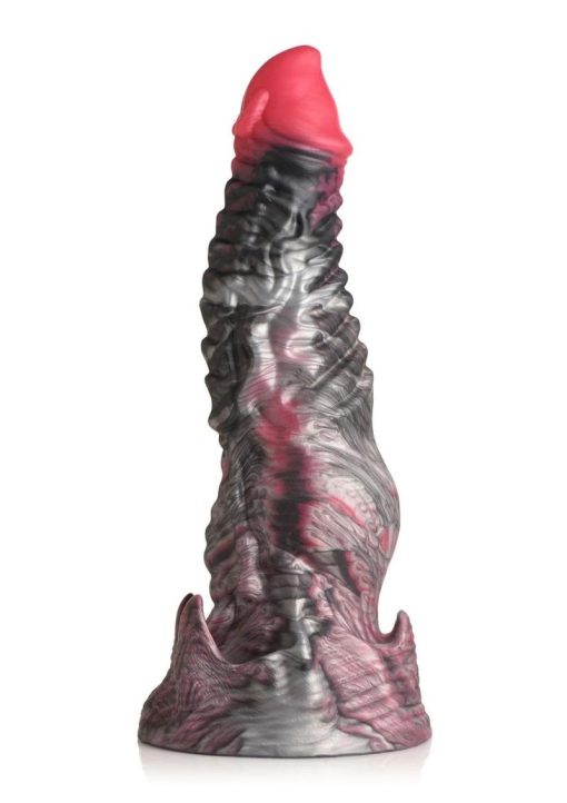Creature Cocks Hades Silicone Dildo - Medium - Black/Red
