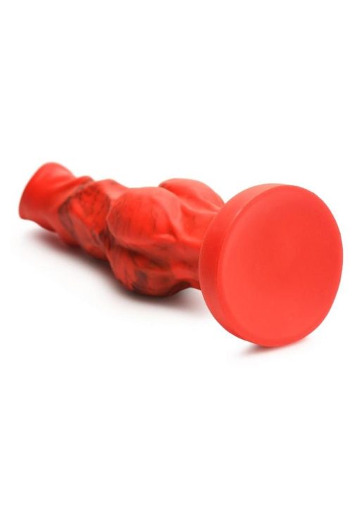 Creature Cocks Fire Hound Silicone Dildo - Medium - Red/Black