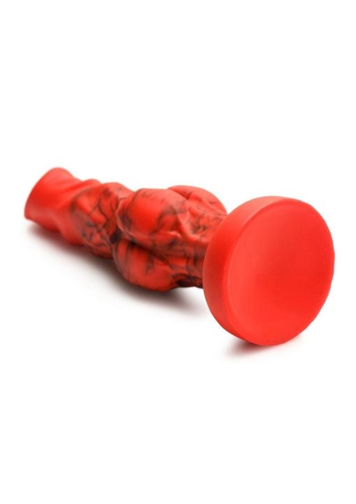 Creature Cocks Fire Hound Silicone Dildo - Small - Red/Black