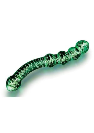 Whipsmart Dual Ended Beaded Glass Dildo 6.5in - Clear