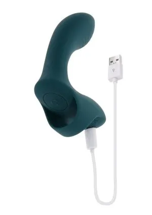 Playboy Wrapped Around Your Finger Silicone Rechargeable Finger Vibrator - Green