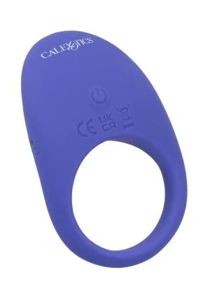 CalExotics Connect App Compatible Rechargeable Silicone Couples Cock Ring with Remote Control - Purple