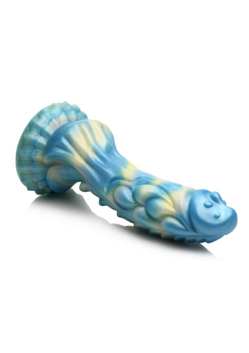 Creature Cocks Sea Stallion Silicone Rechargeable Dildo with Remote Control - Blue/Yellow