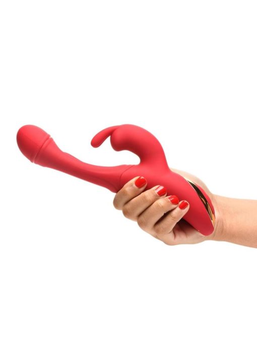 Inmi Rabbit Flick Flicking Silicone Rabbit Vibrator - Red