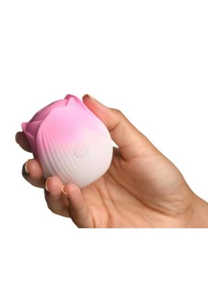 Bloomgasm Pulsing Petals Throbbing Silicone Rechargeable Rose Stimulator - Pink